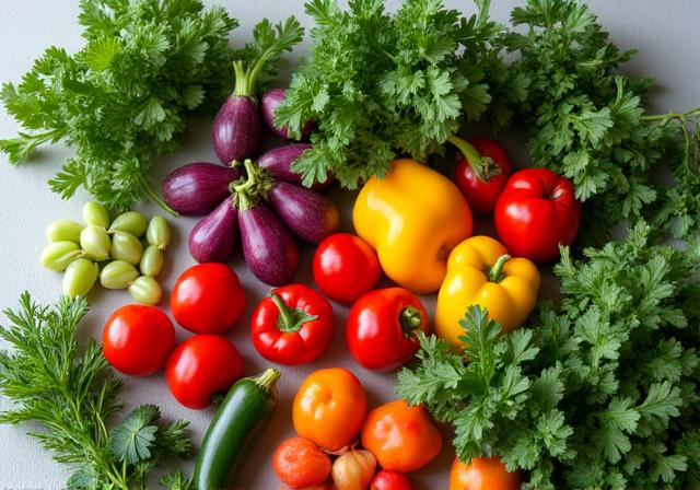 Verduras frescas preparadas para entrega a cafeterías